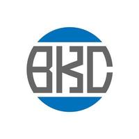 design de logotipo de carta bkc em fundo branco. conceito de logotipo de círculo de iniciais criativas bkc. design de letras bkc. vetor