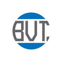 design de logotipo de carta bvt em fundo branco. conceito de logotipo de círculo de iniciais criativas bvt. design de letras bvt. vetor