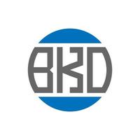 design do logotipo da letra bko em fundo branco. conceito de logotipo de círculo de iniciais criativas bko. design de letras bko. vetor