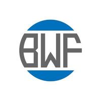 design de logotipo de letra bwf em fundo branco. conceito de logotipo de círculo de iniciais criativas bwf. design de letras bwf. vetor