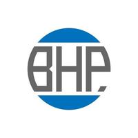 design de logotipo de carta bhp em fundo branco. conceito de logotipo de círculo de iniciais criativas bhp. design de letras bhp. vetor