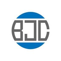 design de logotipo de carta bjc em fundo branco. conceito de logotipo de círculo de iniciais criativas bjc. design de letras bjc. vetor