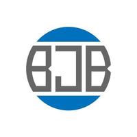 design de logotipo de carta bjb em fundo branco. conceito de logotipo de círculo de iniciais criativas bjb. design de letras bjb. vetor