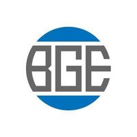 design de logotipo de carta bge em fundo branco. conceito de logotipo de círculo de iniciais criativas bge. design de letras bge. vetor