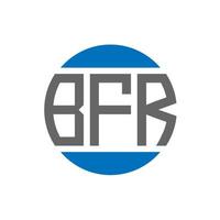 design de logotipo de carta bfr em fundo branco. conceito de logotipo de círculo de iniciais criativas bfr. design de letras bfr. vetor