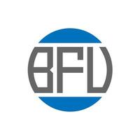 design do logotipo da letra bfu em fundo branco. conceito de logotipo de círculo de iniciais criativas bfu. design de letras bfu. vetor