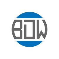design de logotipo de carta bdw em fundo branco. conceito de logotipo de círculo de iniciais criativas bdw. design de letras bdw. vetor