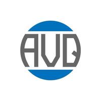 design de logotipo de carta avq em fundo branco. conceito de logotipo de círculo de iniciais criativas avq. design de letras avq. vetor