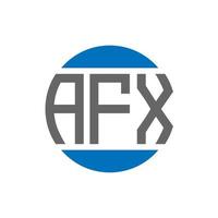 design de logotipo de carta afx em fundo branco. conceito de logotipo de círculo de iniciais criativas afx. design de letras afx. vetor