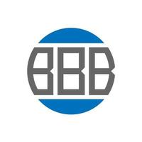 design do logotipo da carta bbb em fundo branco. conceito de logotipo de círculo de iniciais criativas bbb. design de letras bbb. vetor