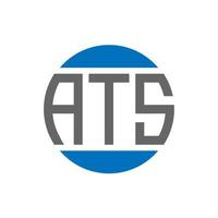 ats design de logotipo de carta em fundo branco. conceito de logotipo de círculo de iniciais criativas ats. ats design de letras. vetor