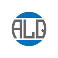 design de logotipo de carta alq em fundo branco. conceito de logotipo de círculo de iniciais criativas alq. design de letras alq. vetor