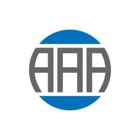 design de logotipo de carta aaa em fundo branco. conceito de logotipo de círculo de iniciais criativas aaa. design de letras aaa. vetor