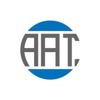 design de logotipo de carta aat em fundo branco. aat iniciais criativas círculo conceito de logotipo. design de letra aat. vetor