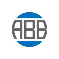 design de logotipo de carta abb em fundo branco. conceito de logotipo de círculo de iniciais criativas abb. design de letras abb. vetor