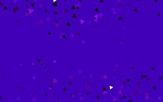 textura de vetor roxo claro em estilo triangular.