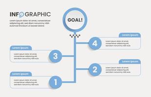 gráfico de passos infográfico perfeito para design de negócios vetor