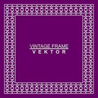 quadro de vetor ornamental vintage. modelo de ilustração vetorial para design