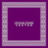 quadro de vetor ornamental vintage. modelo de ilustração vetorial para design