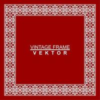 quadro de vetor ornamental vintage. modelo de ilustração vetorial para design