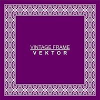 quadro de vetor ornamental vintage. modelo de ilustração vetorial para design