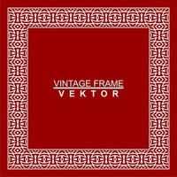 quadro de vetor ornamental vintage. modelo de ilustração vetorial para design