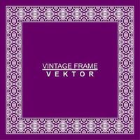 quadro de vetor ornamental vintage. modelo de ilustração vetorial para design