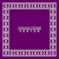 quadro de vetor ornamental vintage. modelo de ilustração vetorial para design