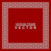 quadro de vetor ornamental vintage. modelo de ilustração vetorial para design