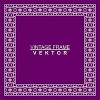 quadro de vetor ornamental vintage. modelo de ilustração vetorial para design