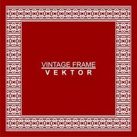 quadro de vetor ornamental vintage. modelo de ilustração vetorial para design