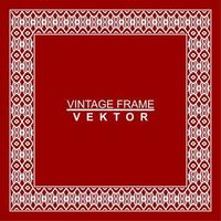 quadro de vetor ornamental vintage. modelo de ilustração vetorial para design