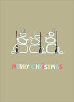 modelo de design de cartão de saudação de natal. feliz natal, holly jolly, feliz ano novo, letras de mão vetor