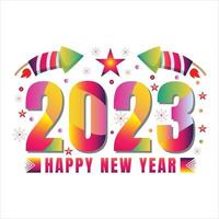 feliz ano novo 2023 vetor