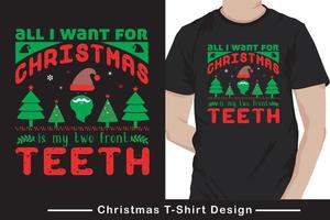 vetor grátis de design de camiseta de natal