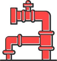 design de ícone criativo de pipeline vetor