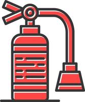 design de ícone criativo de extintor de incêndio vetor