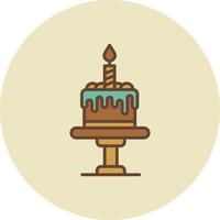 design de ícone criativo de bolo de aniversário vetor