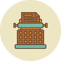 design de ícone criativo de máquina de escrever vetor