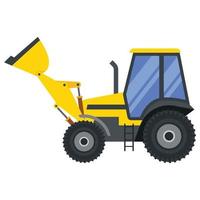ilustração para trator de veículo de máquinas de construção. vetor