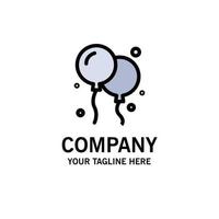 modelo de logotipo de negócios do canadá de voar de balão cor lisa vetor