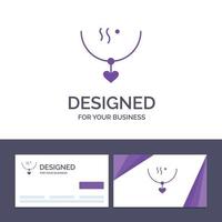 cartão de visita criativo e modelo de logotipo amuleto amor festa de casamento ilustração vetorial de casamento vetor