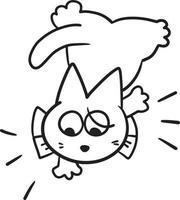 gato desenho animado rabisco kawaii anime página para colorir ilustração fofa personagem clipart chibi manga desenho em quadrinhos linha arte download grátis png imagem vetor