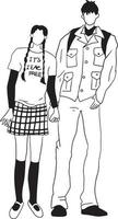 amante desenho animado rabisco kawaii anime página para colorir ilustração fofa personagem clipart chibi manga desenho em quadrinhos linha arte download grátis png imagem vetor