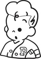homem logotipo desenho animado rabisco kawaii anime página para colorir ilustração fofa desenhando personagem clipart chibi mangá histórias em quadrinhos vetor
