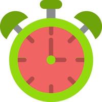 modelo de banner de ícone de vetor de ícone de cor plana de tempo de educação de despertador