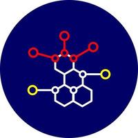 design de ícone criativo de molécula vetor