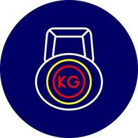 design de ícone criativo de kettlebell vetor