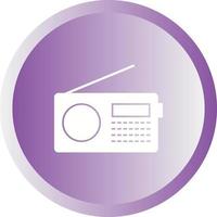 ícone de glifo de vetor de conjunto de rádio exclusivo