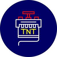 design de ícone criativo tnt vetor